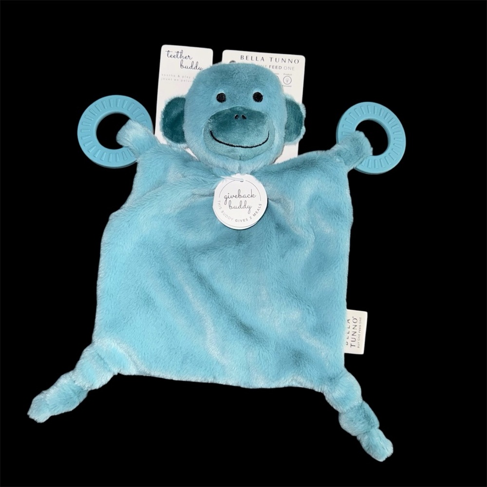 Bella Tunno Teether Buddy Monkey Minky Milo Lovey NWT
